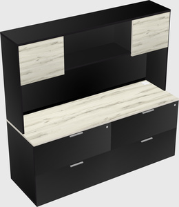 Lateral file cabinet credenza