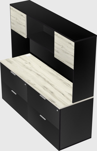 Lateral file cabinet credenza