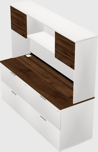Lateral file cabinet credenza
