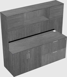 Lateral storage combo credenza