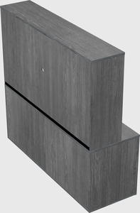 Lateral storage combo credenza