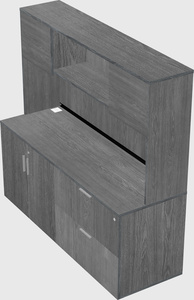 Lateral storage combo credenza