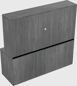 Lateral storage combo credenza