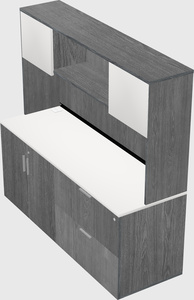 Lateral storage combo credenza