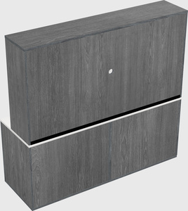 Lateral storage combo credenza