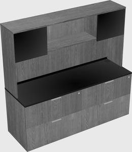 Lateral file cabinet credenza