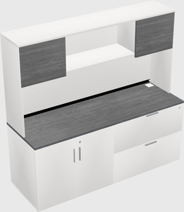 Lateral storage combo credenza