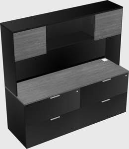 Lateral file cabinet credenza