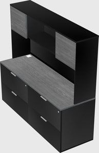 Lateral file cabinet credenza