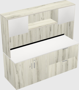 Lateral storage combo credenza