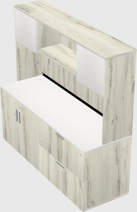Lateral storage combo credenza