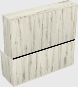 Lateral storage combo credenza
