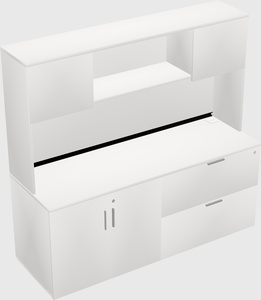 Lateral storage combo credenza