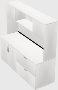 Lateral storage combo credenza