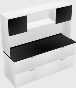 Lateral file cabinet credenza
