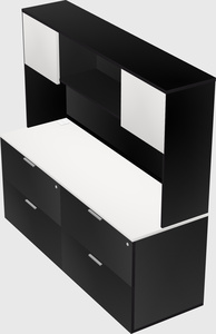 Lateral file cabinet credenza