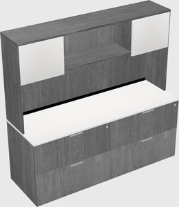 Lateral file cabinet credenza