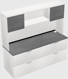 Lateral file cabinet credenza