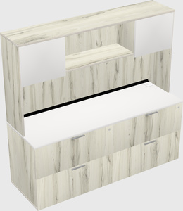 Lateral file cabinet credenza