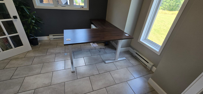Parallel desk with credenza