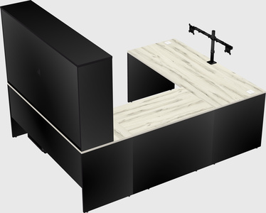 U-shaped desk