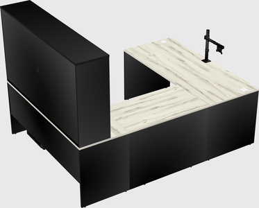 U-shaped desk