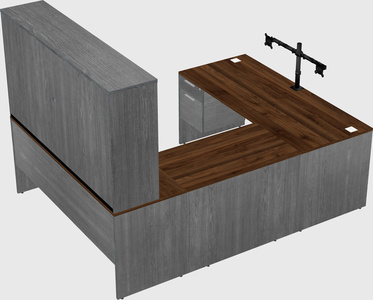 U-shaped desk