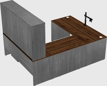 U-shaped desk