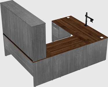U-shaped desk