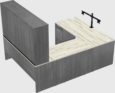 U-shaped desk