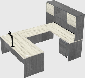 U-shaped desk