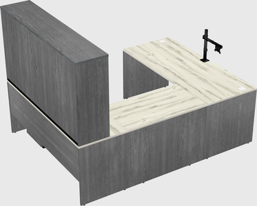 U-shaped desk