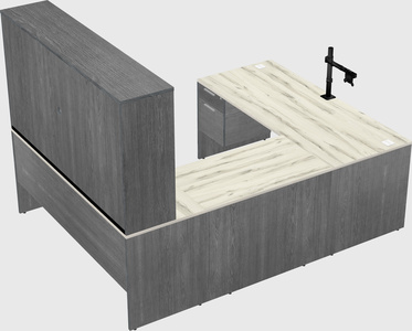 U-shaped desk