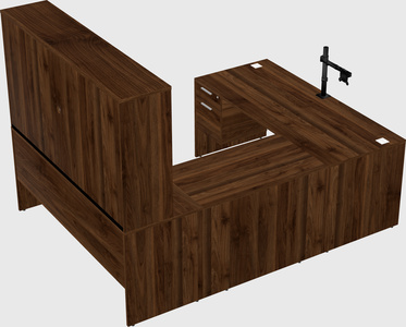 U-shaped desk