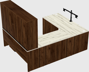 U-shaped desk