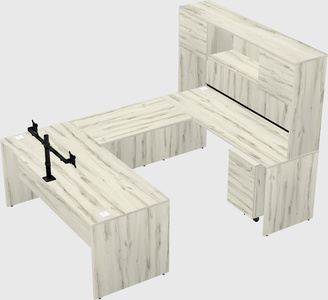 U-shaped desk
