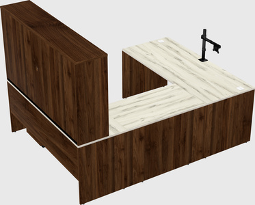 U-shaped desk
