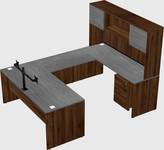 U-shaped desk