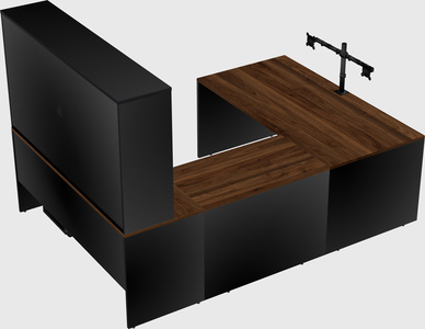 U-shaped desk