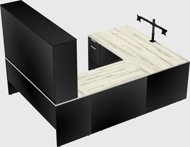 U-shaped desk
