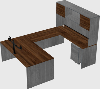 U-shaped desk