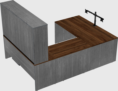 U-shaped desk