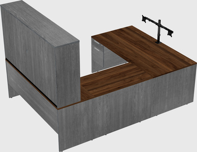 U-shaped desk
