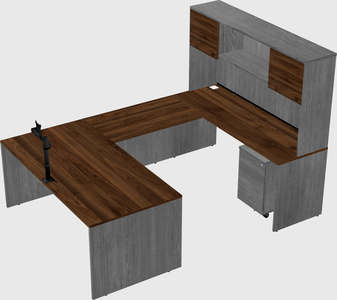 U-shaped desk