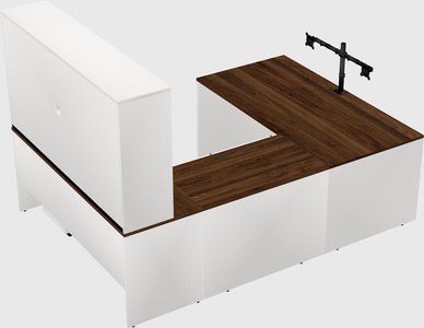 U-shaped desk