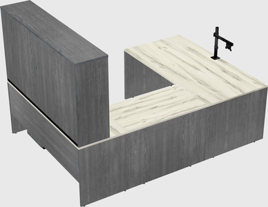 U-shaped desk