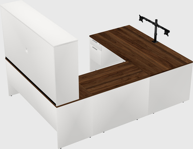 U-shaped desk
