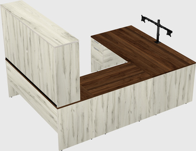 U-shaped desk