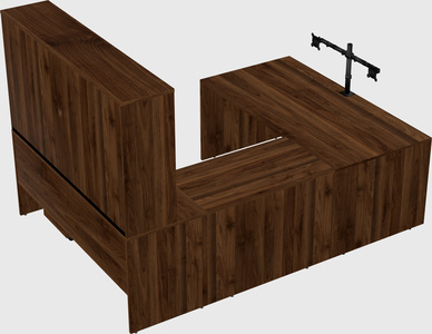 U-shaped desk