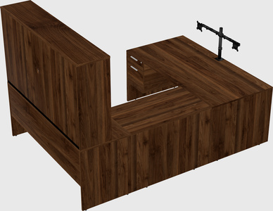 U-shaped desk